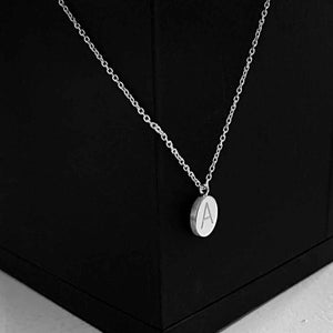Small Disc Initial Necklace