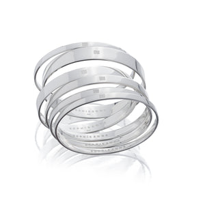 Minimal, contemporary sterling silver bangles