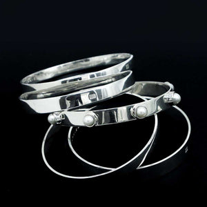Stack builder—pearl bangle combined stack bangles for cohesive everyday set | SOPHIE ANNA
