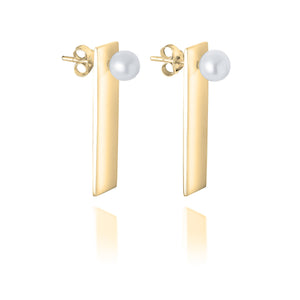 Pearl & Plate Earrings