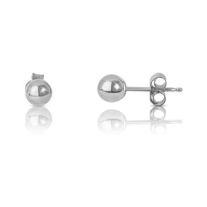 Petite sterling silver ball stud earrings