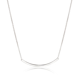Dainty Curved bar necklace