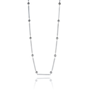 long statement sterling silver necklace